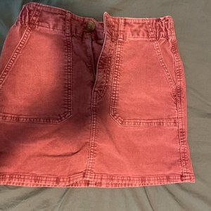 Burgundy Courdoroy Skirt